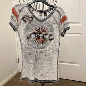 Women’s thin cotton Harley Davidson shirt, size medium.